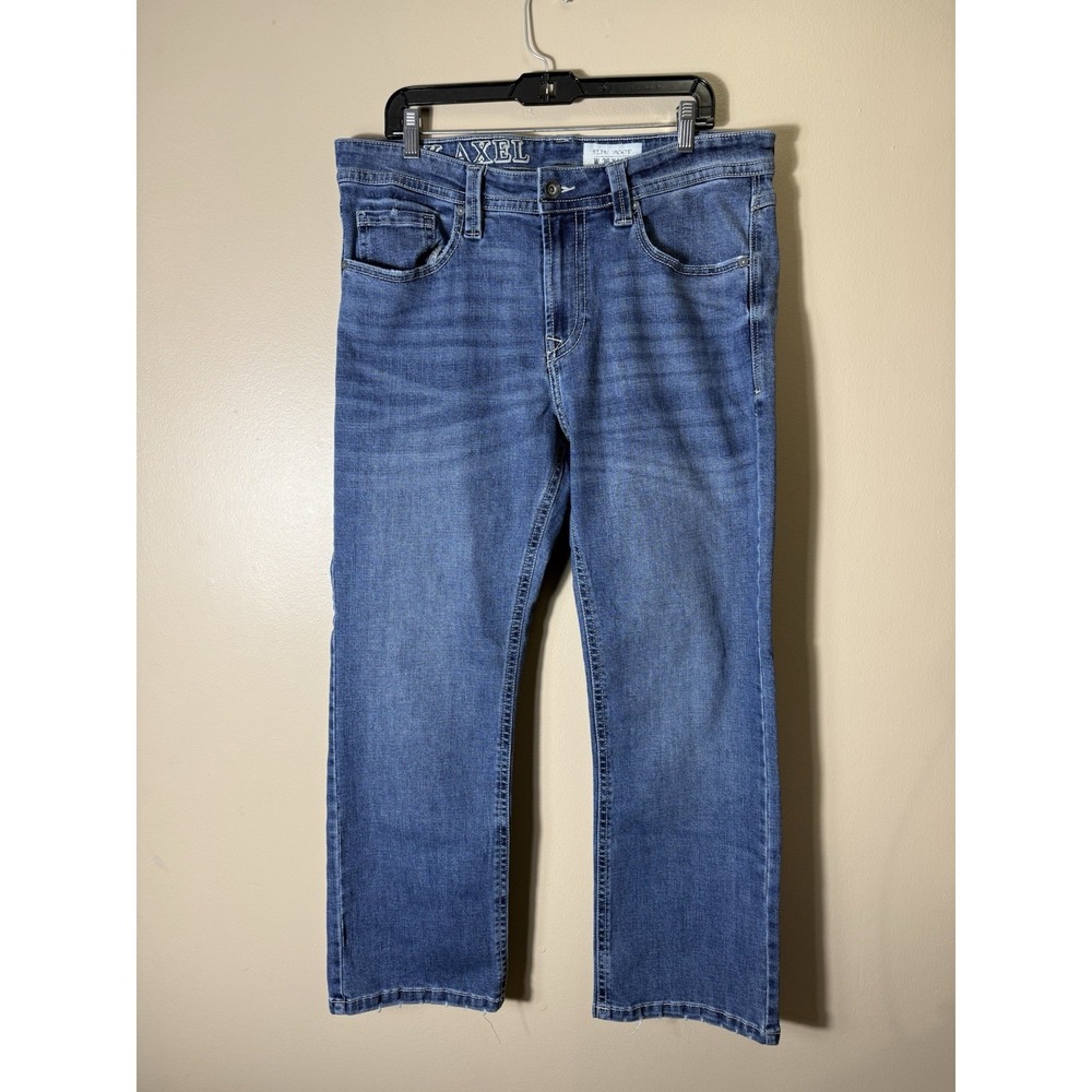 TK Axel Jeans Men's 36x30 Blue Slim Boot Cut Denim Cowboy Western Rodeo Y2K - Picture 2 of 15
